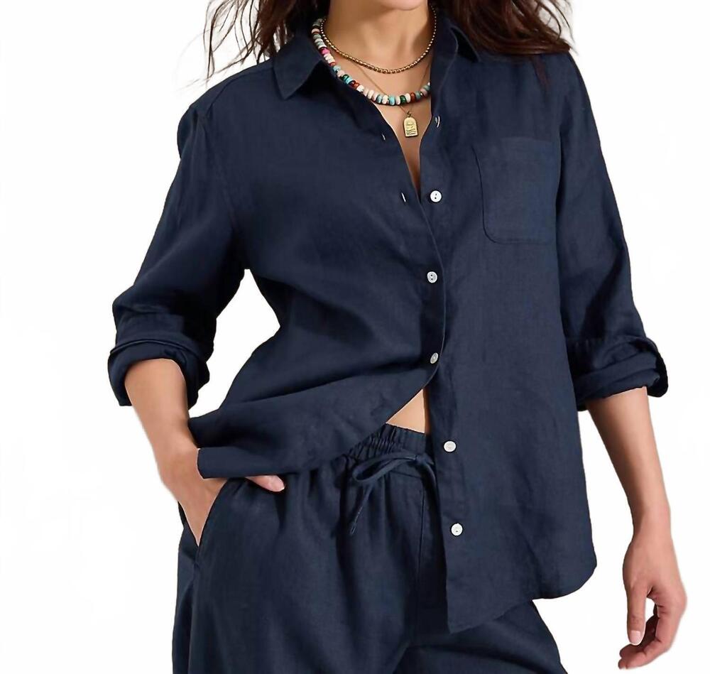 NEW TOMMY BAHAMA coastalina linen relaxed shirt in coastline